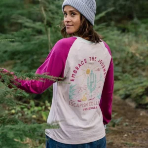 T-shirt Laelia en coton recyclé à manches longues - Bouleau