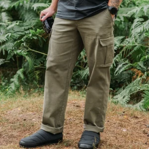 Pantalon Cargo en Coton Lakeside - Vert Olive
