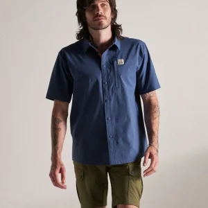 Chemise à Manches Courtes Stretch Traveller - Denim Foncé