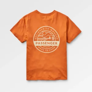 T-shirt en coton bio Odyssey - orange brûlé