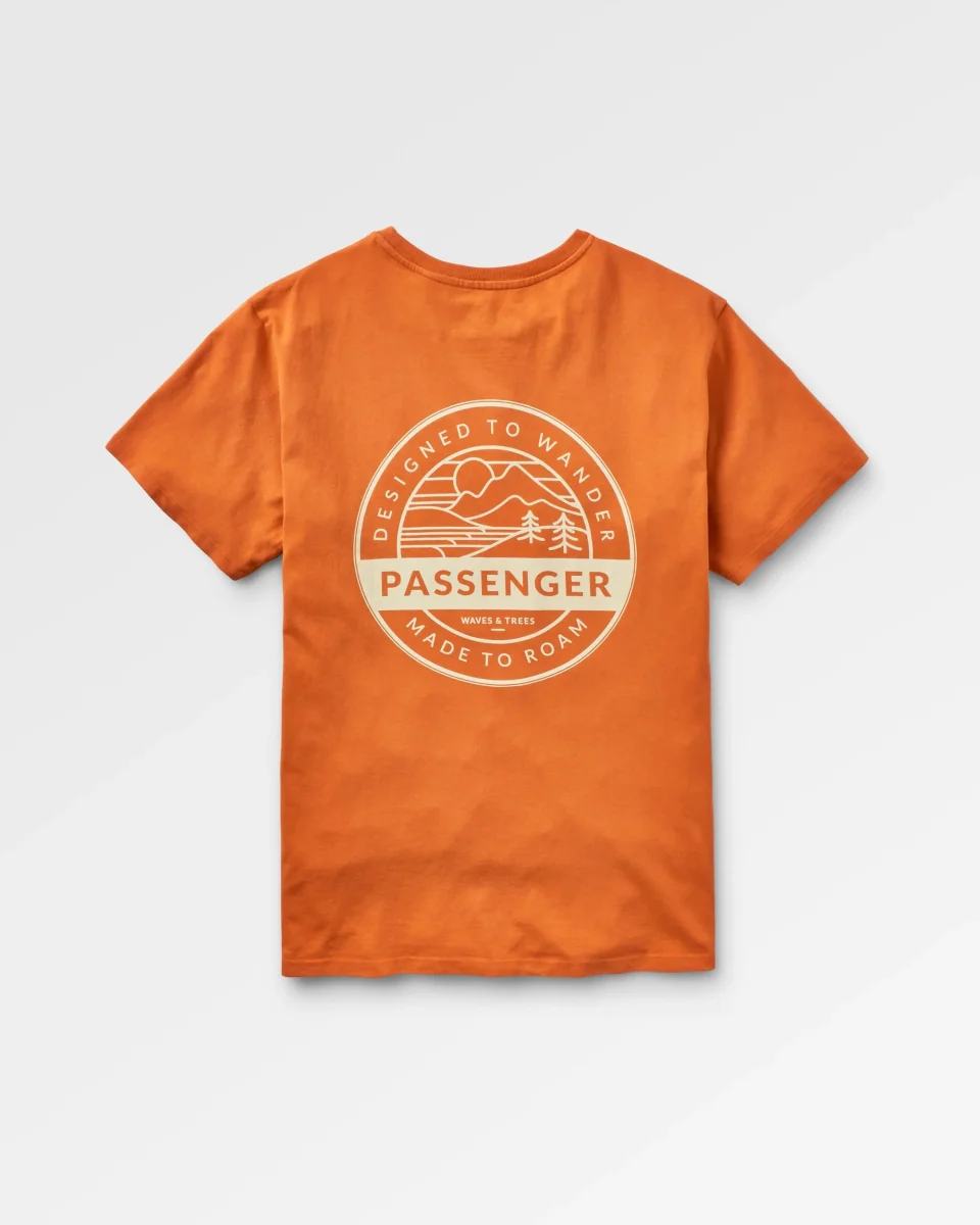 T-shirt en coton bio Odyssey - orange brûlé