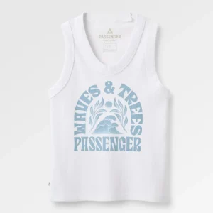 Débardeur côtelé à encolure dégagée - Blanc