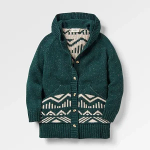Cardigan à capuche tricoté recyclé Snoozle - Rain Forest