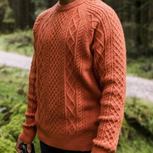 Pull en Maille Torsadée Sandbar - Argile Cuite