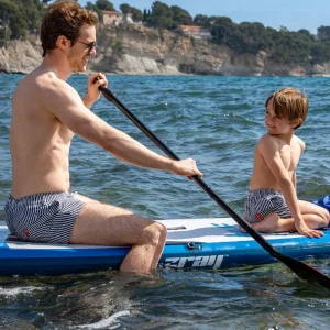 Le pack de 2 shorts de bain Papa / Fils assortis - L'Immergé rayé