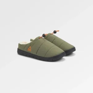 Chaussons homme doublés polaire - olive
