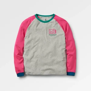 T-shirt à manches longues en coton recyclé Riser - Gris moyen chiné