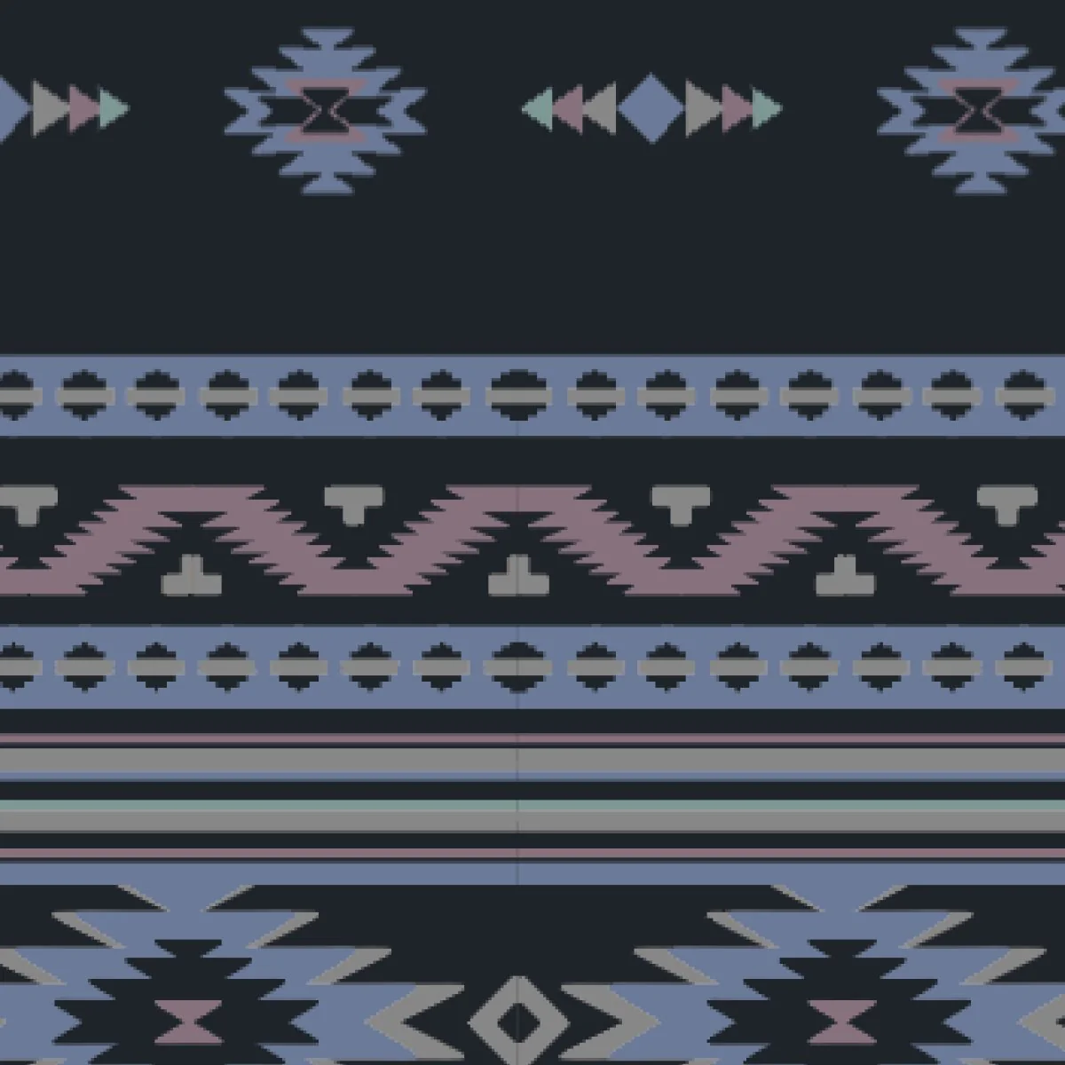 Bandeau en polaire recyclée Roamer - Deep Navy Vintage Geo – Image 3