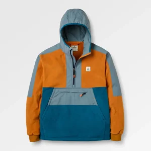 Polaire en sherpa Polartec® Woodland - orange rétro/bleu tidal