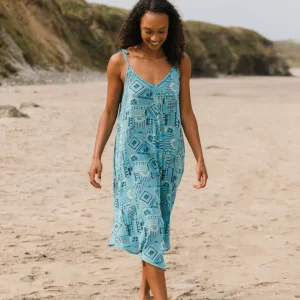 Combinaison Copetín - Patchwork Vintage Bleu Piscine