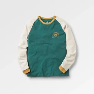 T-shirt à Manches Longues en Coton Recyclé Riser - Méditerranéen