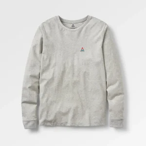 T-shirt à Manches Longues en Coton Recyclé Classic - Gris moyen chiné