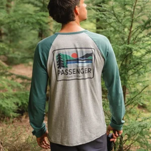 T-shirt raglan en coton recyclé Roamer - Gris chiné