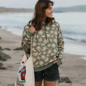 Hoodie en coton bio Arame - Pistache Algue