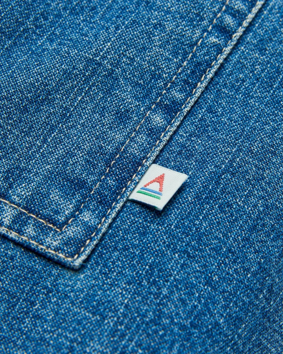 Chemise en coton bio à manches longues Coral - Denim délavé – Image 8