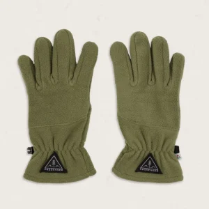 Gants d'excursion d'une journée en polaire recyclée compatibles avec écran tactile - Kaki