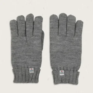 Gants tricotés en acrylique recyclé Gale - Gris chiné