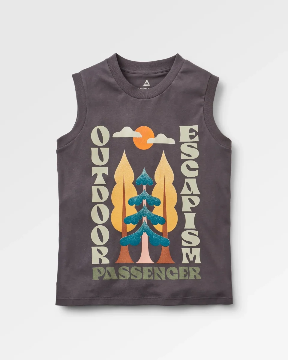 Haut en Coton Recyclé Tall Pines - Charcoal – Image 2