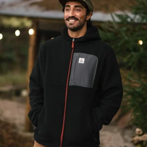 Polaire Recyclée à Capuche Loch - Noir