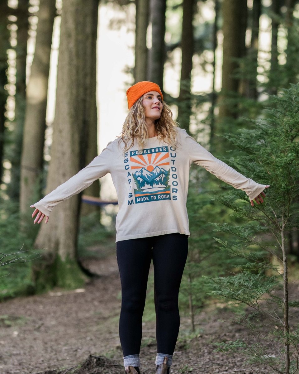 T-shirt manches longues en coton recyclé oversize Solitude - Birch – Image 5