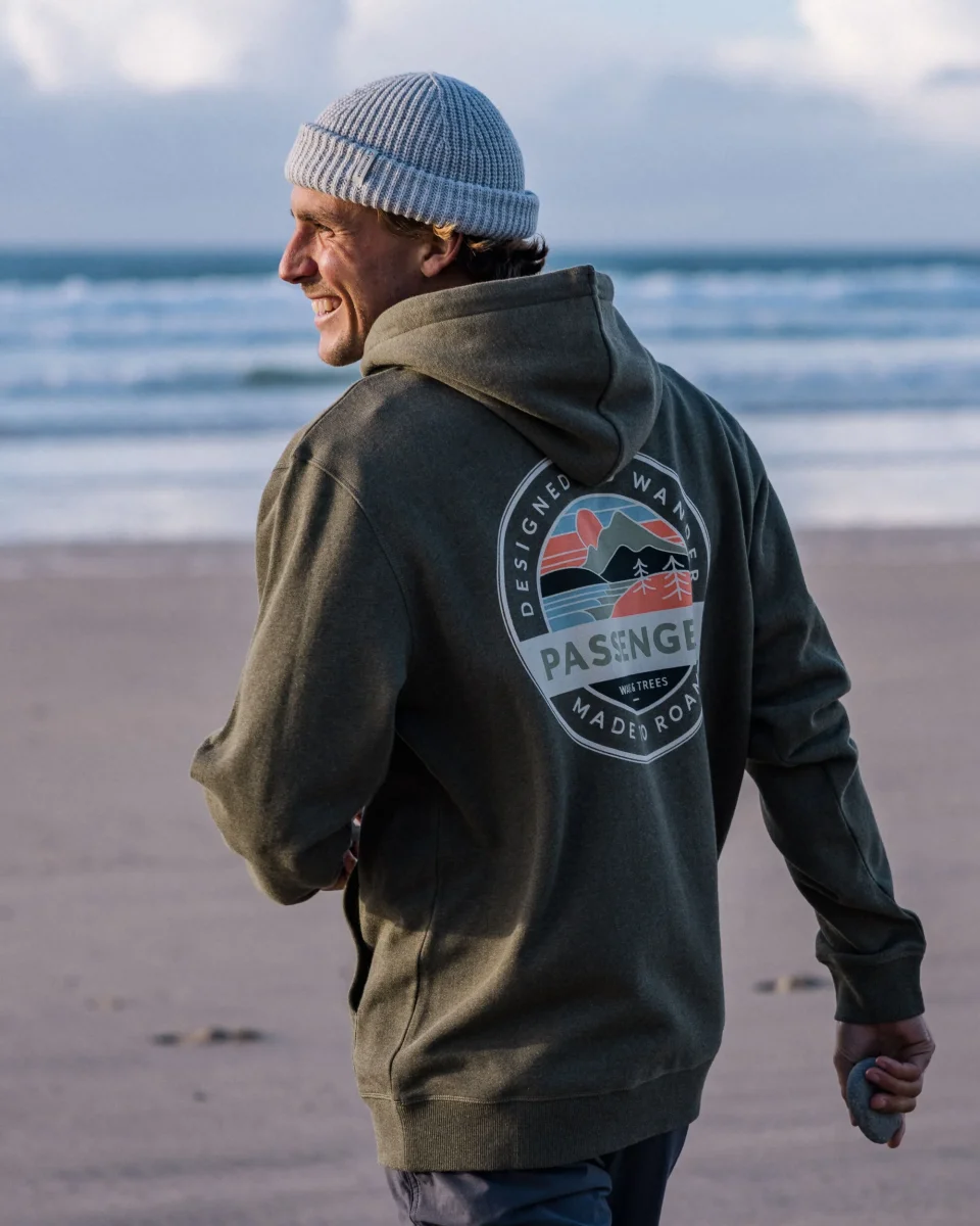 Sweat à Capuche en Coton Bio Odyssey - Kaki Chiné – Image 4