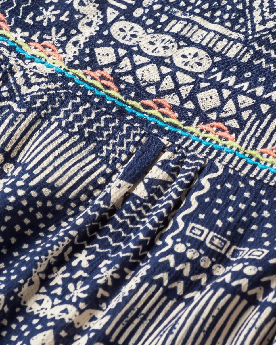 Haut Pétale - Patchwork Vintage Marine – Image 7