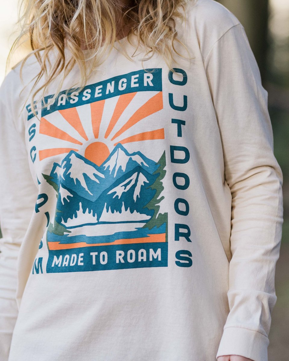 T-shirt manches longues en coton recyclé oversize Solitude - Birch – Image 2