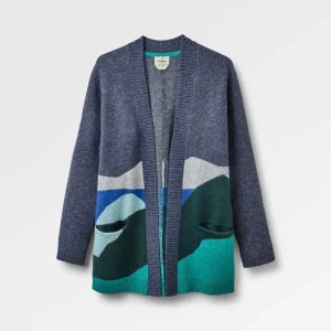 Cardigan long tricoté recyclé Scenic - Scenic Rich Navy