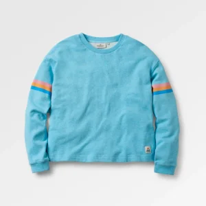 Sweatshirt en coton bio Poinsettia - Soft Blue Pool Marl