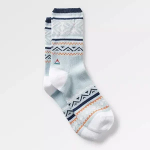 Chaussettes bio mi-lourdes à motifs - Blue Fog