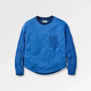 Haut en maille Aerial à manches longues - Bleu électrique