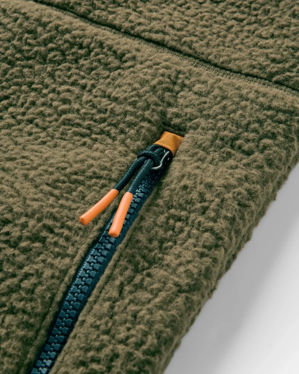 Veste en polaire sherpa recyclée Offgrid - Olive foncé – Image 6