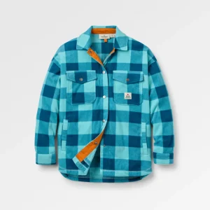 Chemise polaire East - carreaux bleu rétro