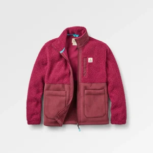 Oak Teddy long manteau polaire - figue/baie sauvage