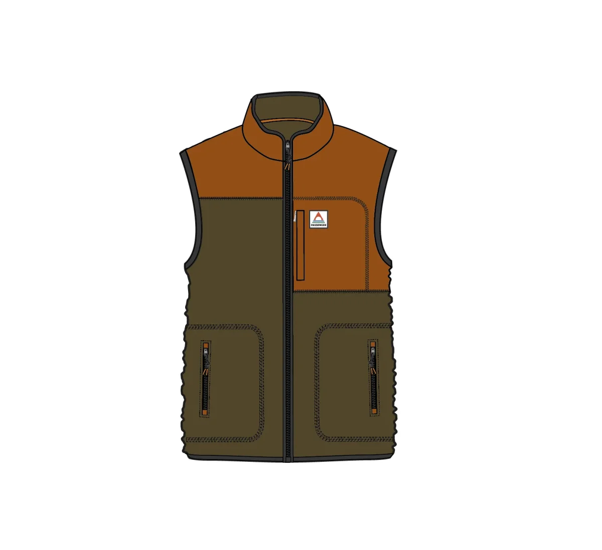 Veste en polaire sherpa recyclée Offgrid - Olive foncé – Image 9