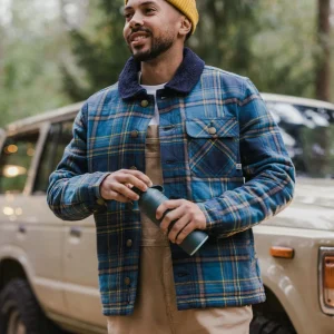 IJZeUMiMEQoWzg4DCb9R2gUmZQuzYWkX_3jvvdXHbE.jpgv1764599708 Veste en coton bio Falcon - Tidal Blue Check