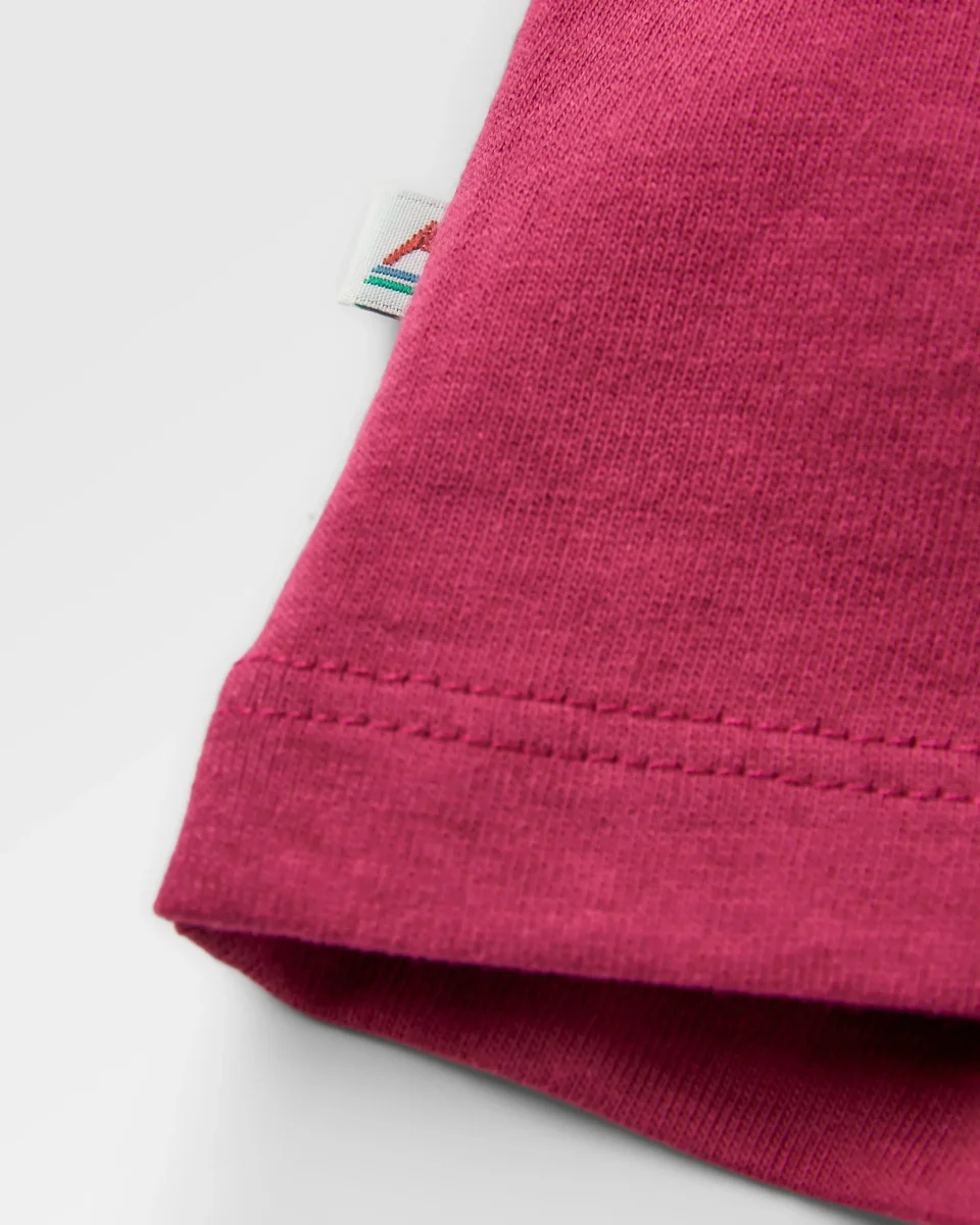 T-shirt à manches longues en coton recyclé Woodcut - Cranberry – Image 6