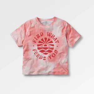 T-shirt en coton bio Discovery - Tie Dye Shell Pink
