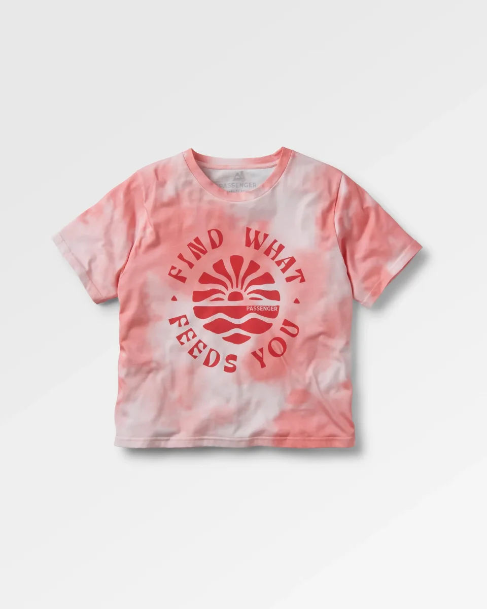 T-shirt en coton bio Discovery - Tie Dye Shell Pink