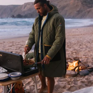 Parka Recyclée Doublée en Polaire Campscape - Noir/Kaki