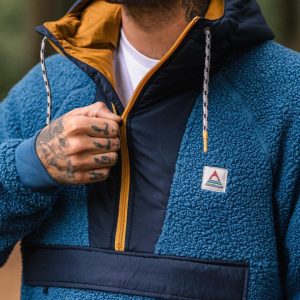 Sherpa en polaire recyclé Woodland avec doublure polaire - Bleu Acier