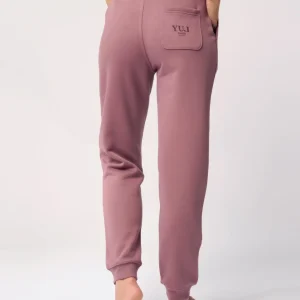 Jogging unisexe burgundy YOGA CLUB en coton bio