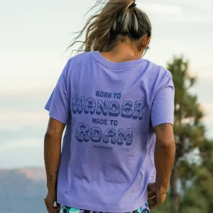 T-shirt en Coton Recyclé Woodcut - Violet Rétro