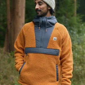 Polaire en sherpa Woodland - orange rétro