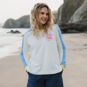 Haut en coton bio à manches longues Graze - Marshmallow