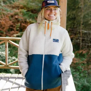 Polaire Recyclée Doublée en Sherpa Nestling - Tidal Blue