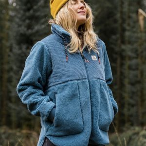 Polaire à Poils Longs en Sherpa Recyclé Awaken - Bleu Délavé