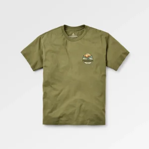 T-shirt décontracté en coton recyclé coupe ample - Kaki