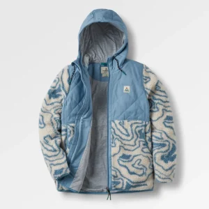 Polaire Zippée à Poils Longs en Sherpa Recyclé Sefton - Strata Swirl Birch