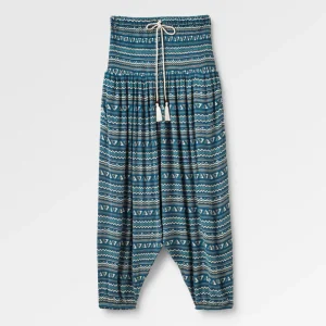 LLSLPNyfxZVeGJFoc4KbPRVMZm24aBwte2KHNnuu0qQ.jpgv1745338909 Pantalon Ample Daylily - Rayures Géométriques Denim Foncé